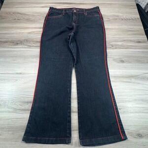 Crest Jeans WMNS Flare Jeans with Red Stitching and Pocket Embroidery 17/18